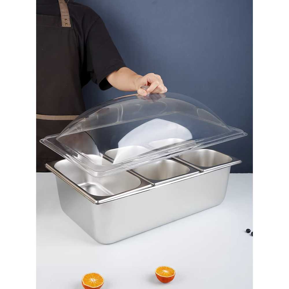 미니 반찬 냉장고 토핑 급식소 업소용 식당 가게 오픈 10x6.5cm 7칸 아크릴뚜껑 / 아이스팩 - 상세 이미지 4