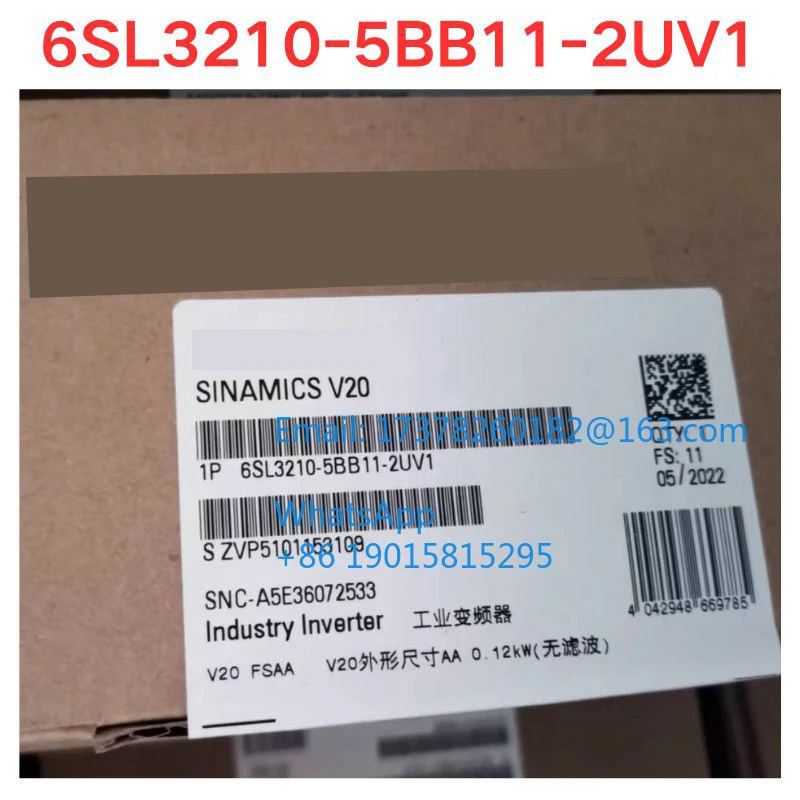 오리지널 6SL3210-5BB11-2UV1 인버터