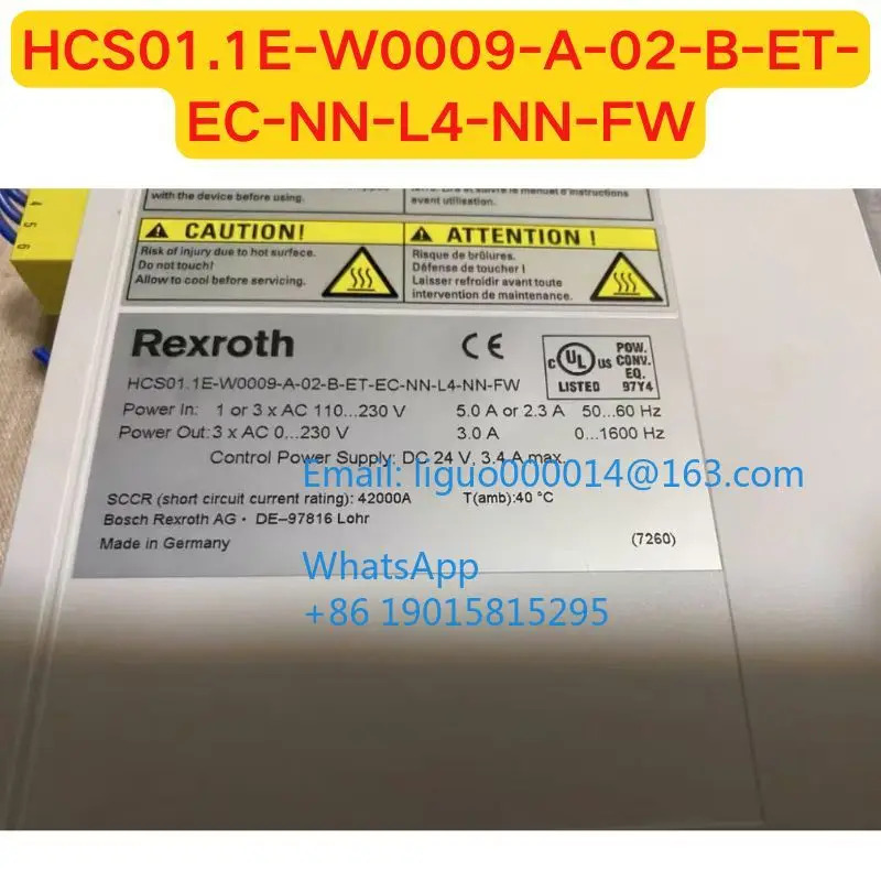 리퍼 HCS01.1E-W0009-A-02-B-ET-EC-NN-L4-NN-FW 드라이버 기능 확OK