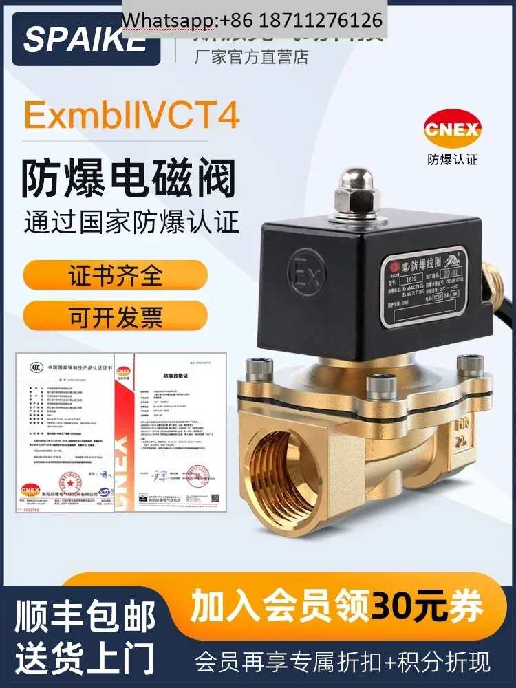 IICT4 솔레노이드 밸브 천연 액화 차단 양방향 전자기 제어 DC24V