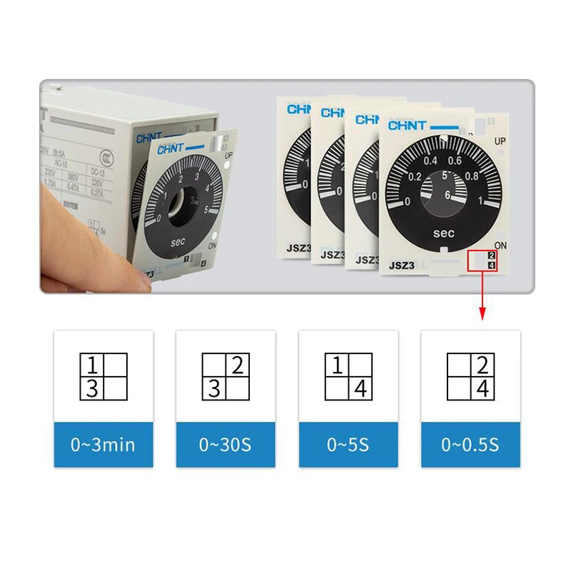 타임 릴레이 전원 지연 끄기 제어 스위치 조정 가능220V 24V AC 소형 12V