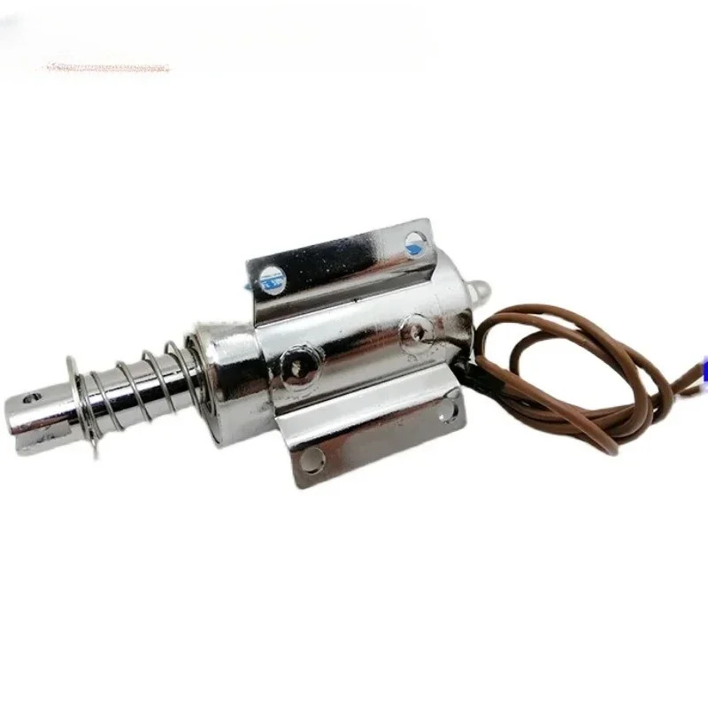 푸시-풀 원형 튜브 전자석 MQ8-3257B 24V 15mm 3Kg 1A 베이스 포함