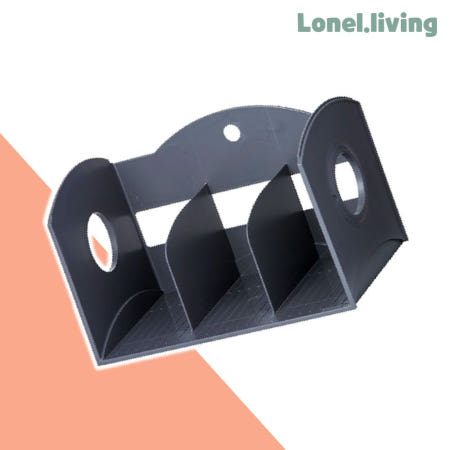 로넬리빙 시스맥스 멀티책꽂이3단 280130 42116 진회색 34x21cm 데스크정리 책상 수납