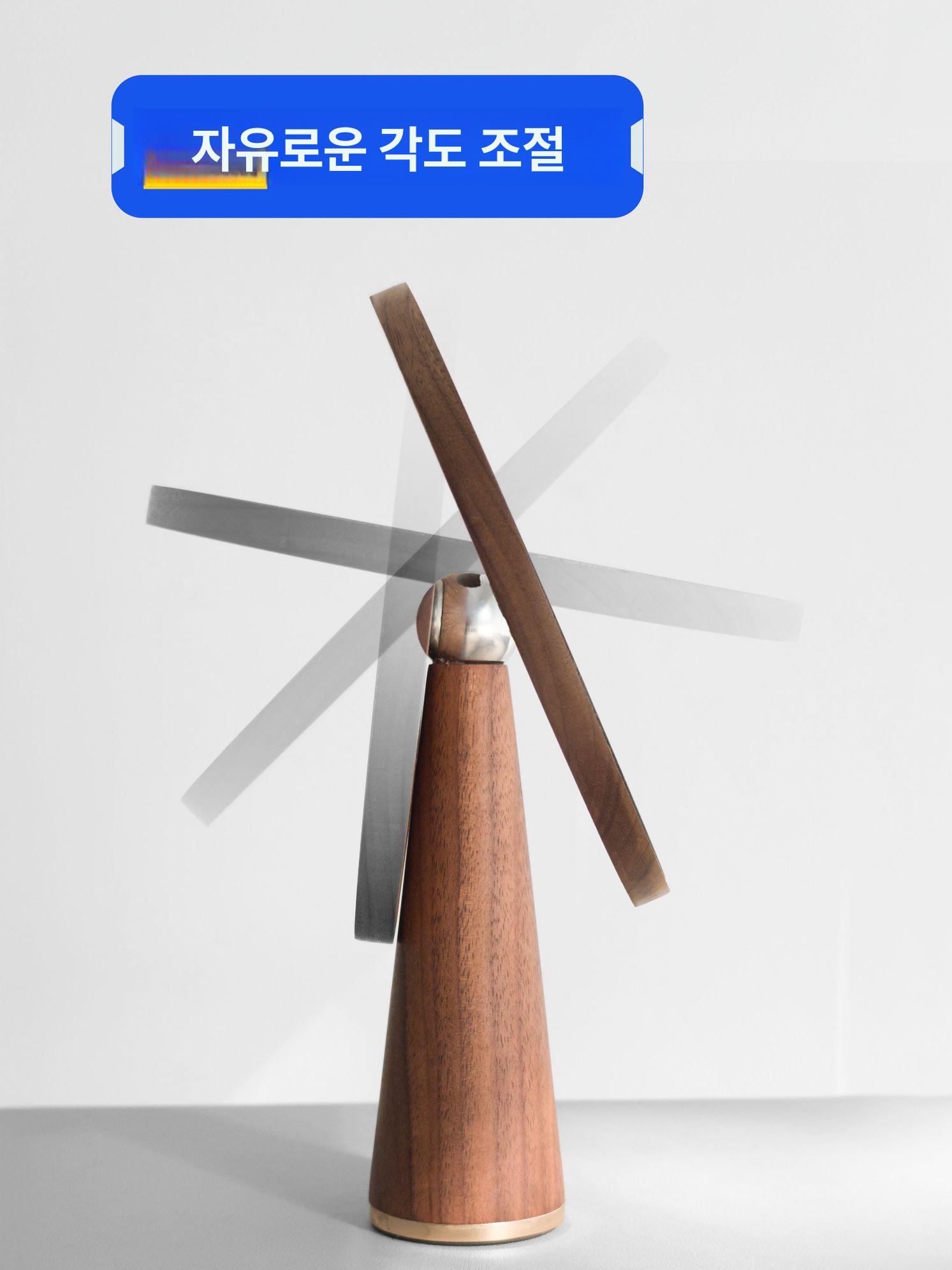 북유럽 우드 감성 탁상 화장대 회전 미러 원형 원목 화이트문라이트 블랙월넛 비조명 - 상세 이미지 3
