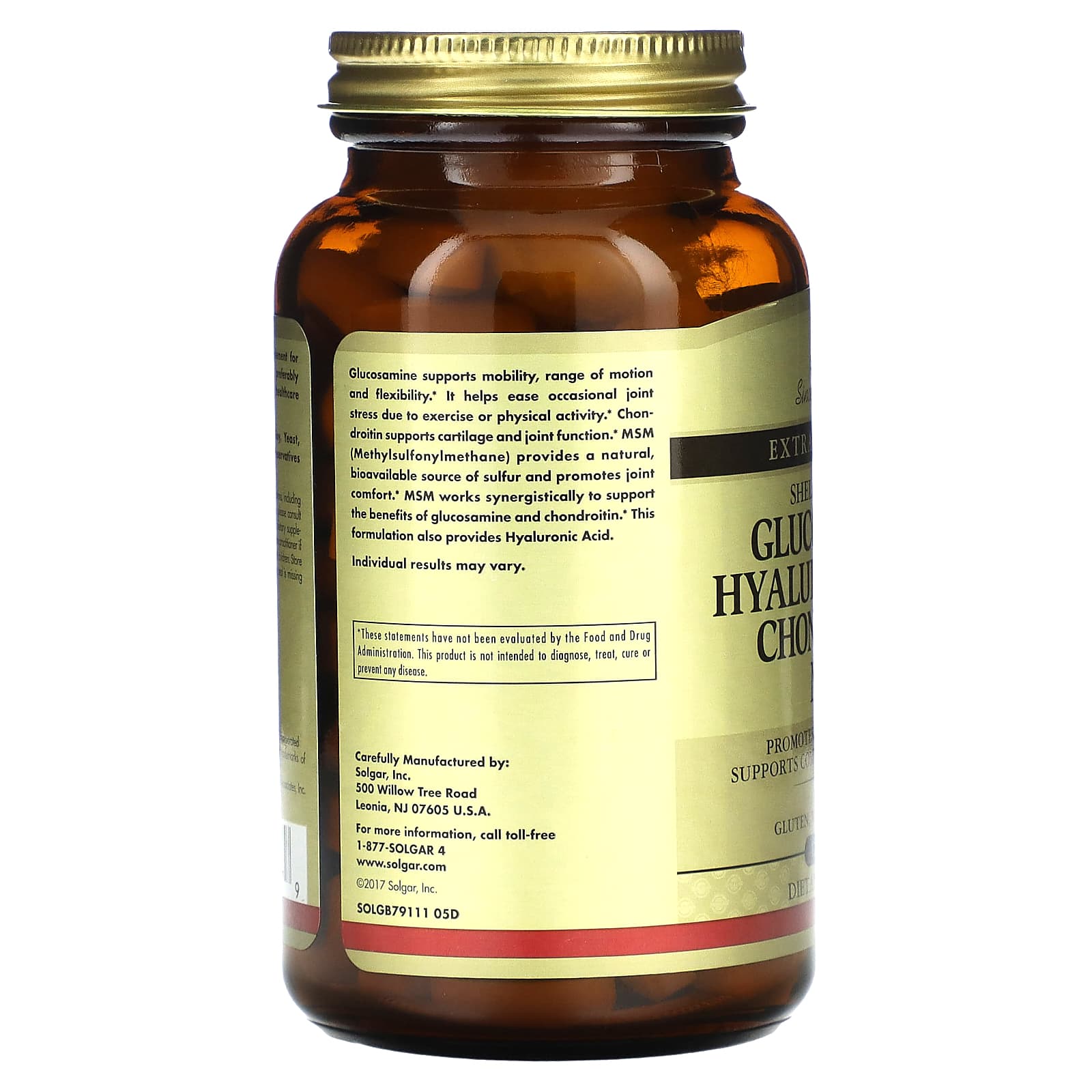 솔가 글루코사민 히알루론산 콘드로이친 MSM 1500mg 120정, 3개 - 상세 이미지 3