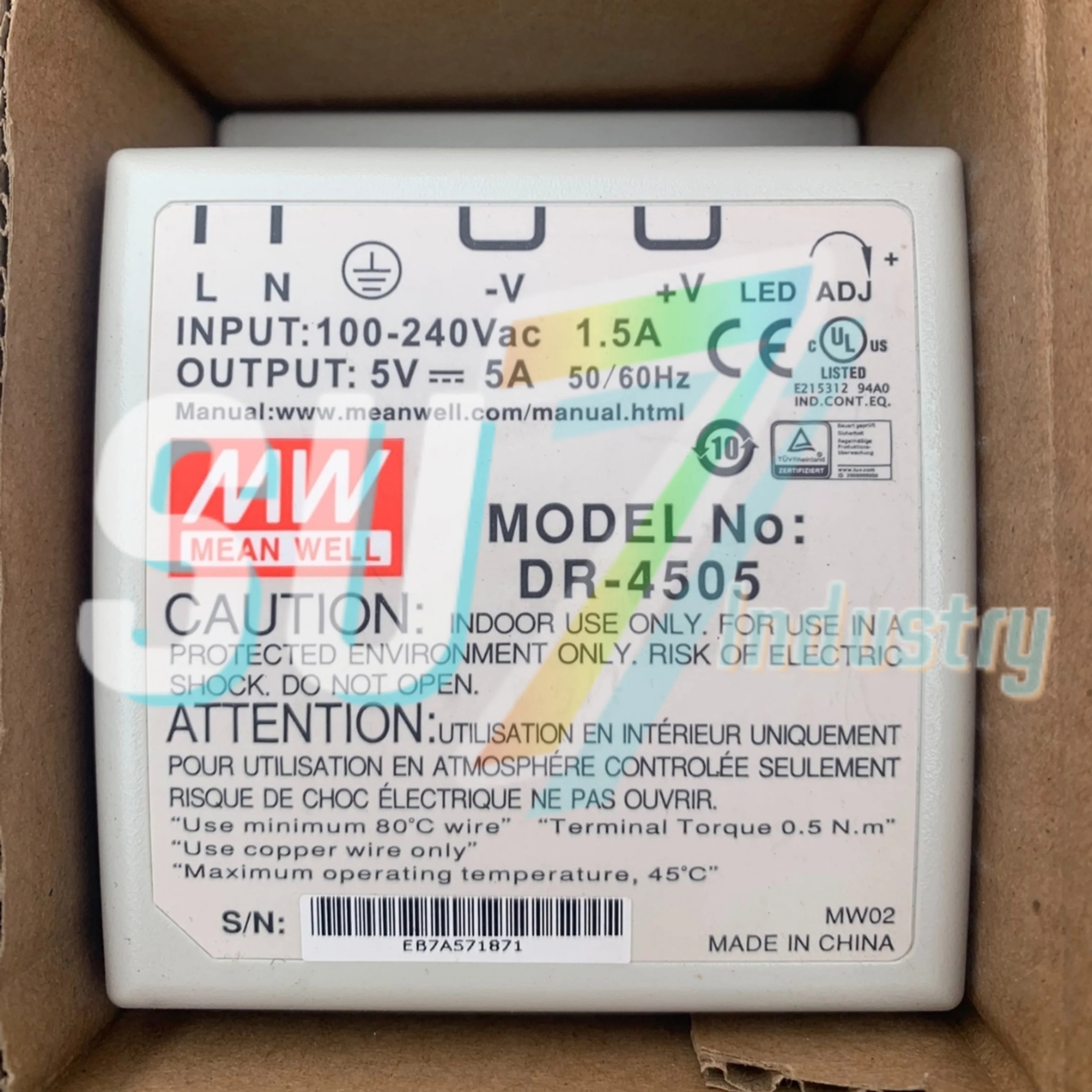 Mean Well DR-4505 DR-4512 DR-4515 DR-4524 스위치 전원공급장치 내 새