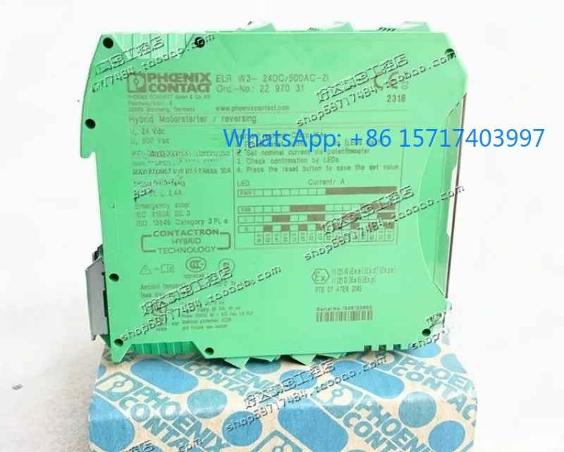 오리지널 PHCENIX 모터 스타터 ELR W3-24DC/500AC-2I 부품 2297031