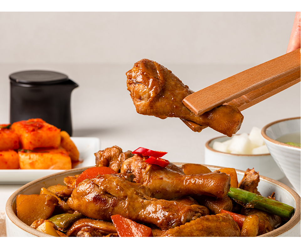 사다리간장찜닭 순한맛(아이들도 먹을수 있어요) 1.1kg 2인분 이미지 2