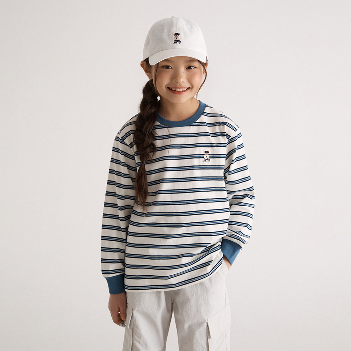 [당일출고] 스파오키즈 쿠디 멀티 스트라이프 긴팔 티셔츠 SPLSG23KU2 제품 이미지