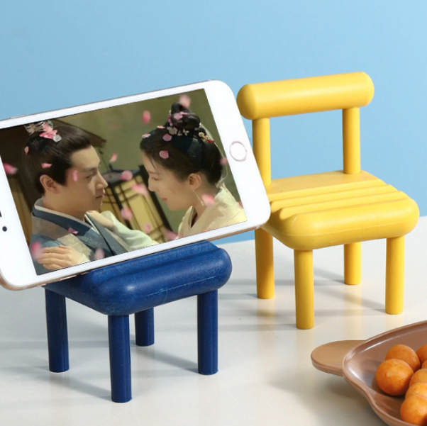 핸드폰받침대 미니의자거치대 귀여운스마트폰스탠드 - 상품 이미지