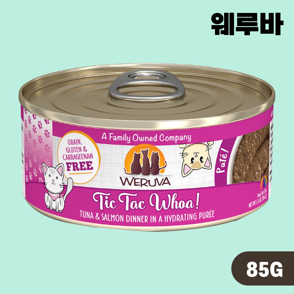 웨루바 캣 파테 주식캔 파우치 습식 2종 콤보, 85g, 2개 - 상세 이미지 2