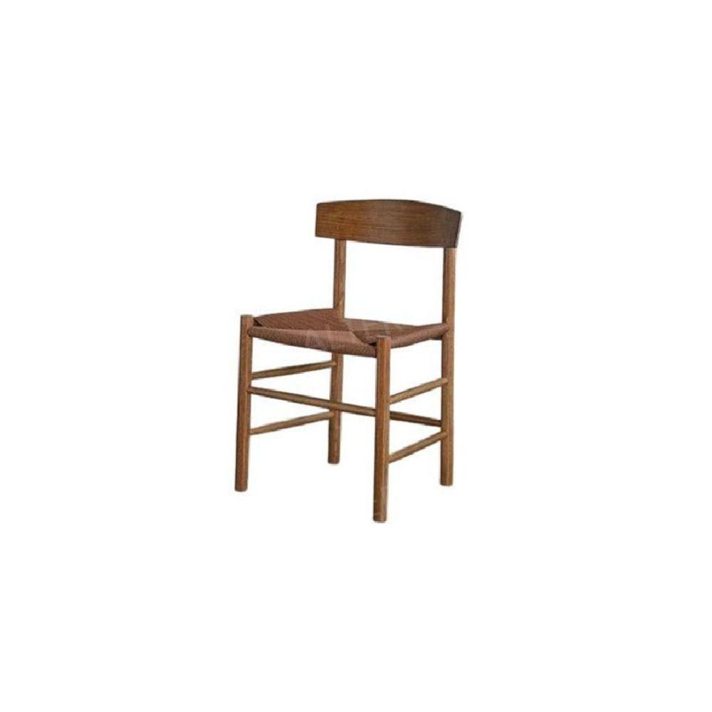 블랙 인테리어 검정 식탁 카페 의자 오크 체어 원목 화이트 오크-블랙 로프 - 상세 이미지 3