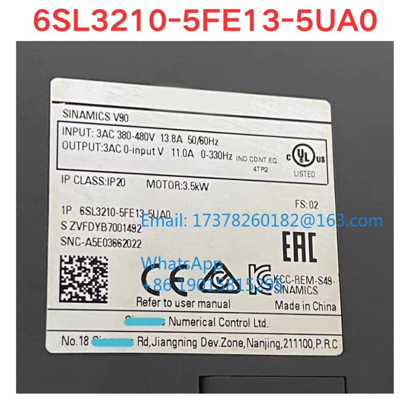 리퍼 6SL3210-5FE1UA0 서보 드라이버 기능 확OK