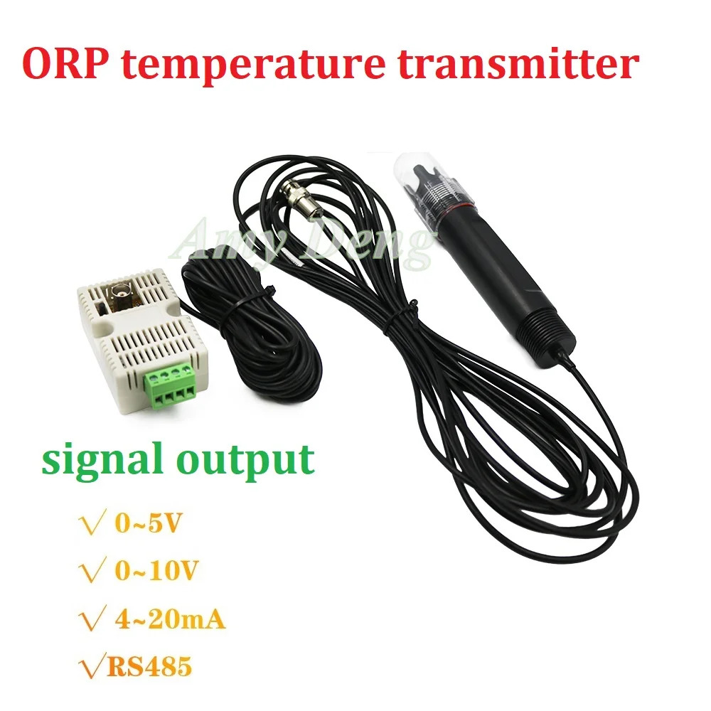 ORP 온도 트랜스미터 산화 환원 전위 센서 모듈 전압 0-5V 0-10V 4-20mA RS485 출력 미터 수질
