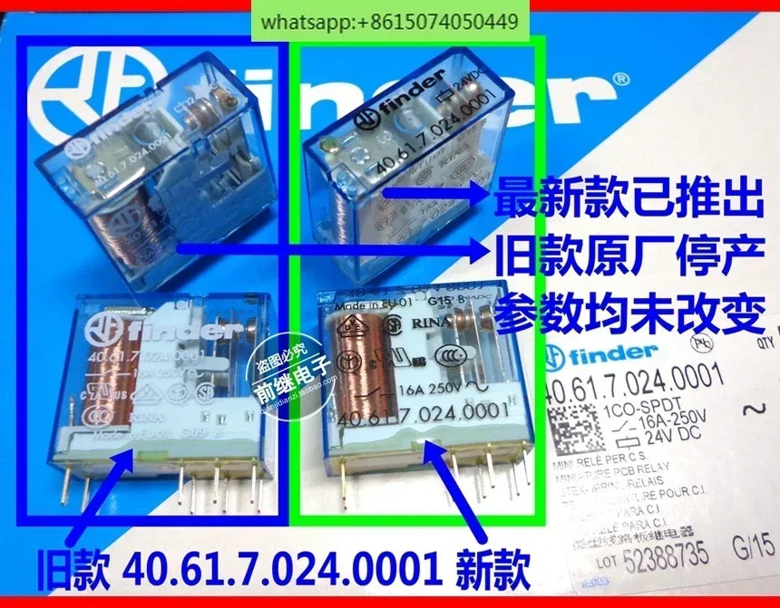 오리지널 파인더 40.61.7.024 40.61S 24VDC 릴레이