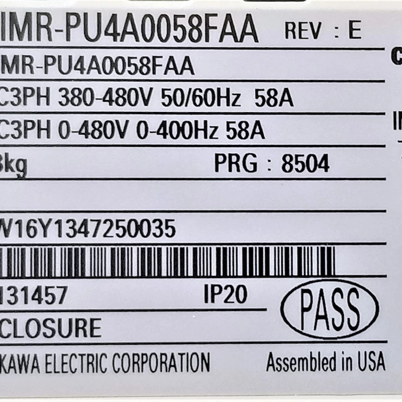 새 야스카와 CIMR-PU4A0058FAA 인버터
