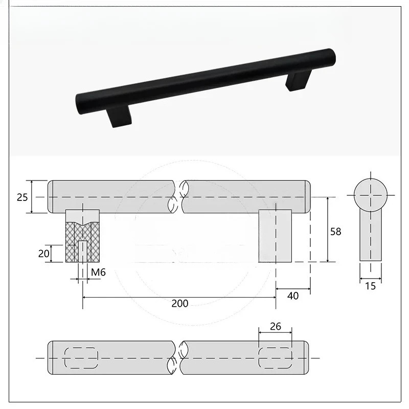 알루미늄 합금 핸들 CNC 공작 기계 장비 두꺼운 난직경 30MM 관형 업