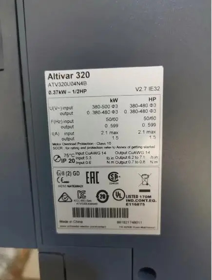 ATV320U06N4B 0.55kw 380 사분해