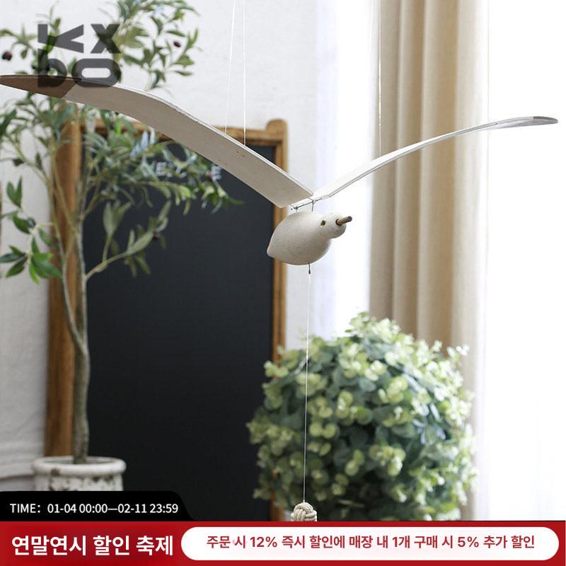 갈매기 행잉 모빌 카페 장식품 원목 새모형 A타입 플라잉 씨걸 클래식 에디션 - 상세 이미지 2