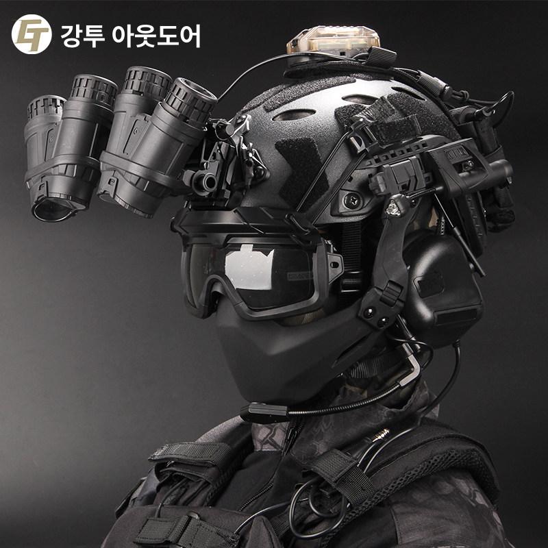 전술 헬멧 서바이벌 특수부대 하이바 야투경 방탄모 로웨이슈안 헬멧+전면 고글+접이식 마스크 샌드 - 상세 이미지 5