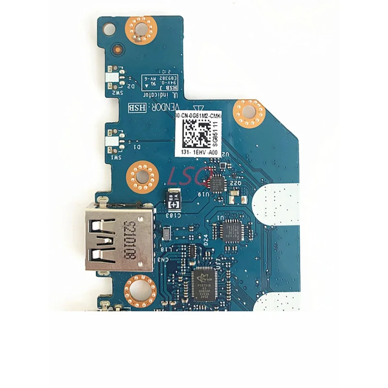 Dell Chromebook 11 3100 오른쪽 USB IO 보드 0G61M2 LS-G851P용