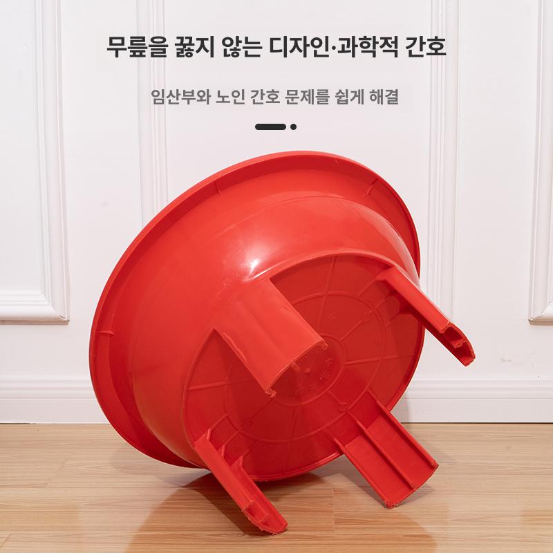 치질좌욕기 치질비데 전립선 폴딩 접이식변기 1.4kg 매우 두꺼운 라지레드 - 상세 이미지 4