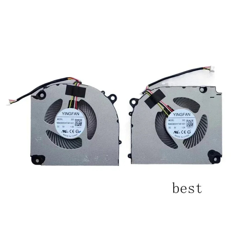 숨겨진 P16 YINGFAN 3V2 3V3 NA/B 새 원본 노트북 CPU GPU 냉각팬 800805 HHT4B10001 DC 5V 1.0A