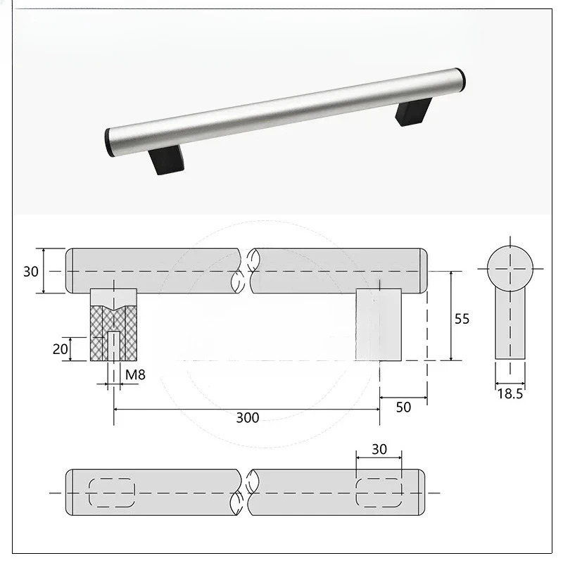 알루미늄 합금 핸들 CNC 공작 기계 장비 두꺼운 난직경 30MM 관형 업