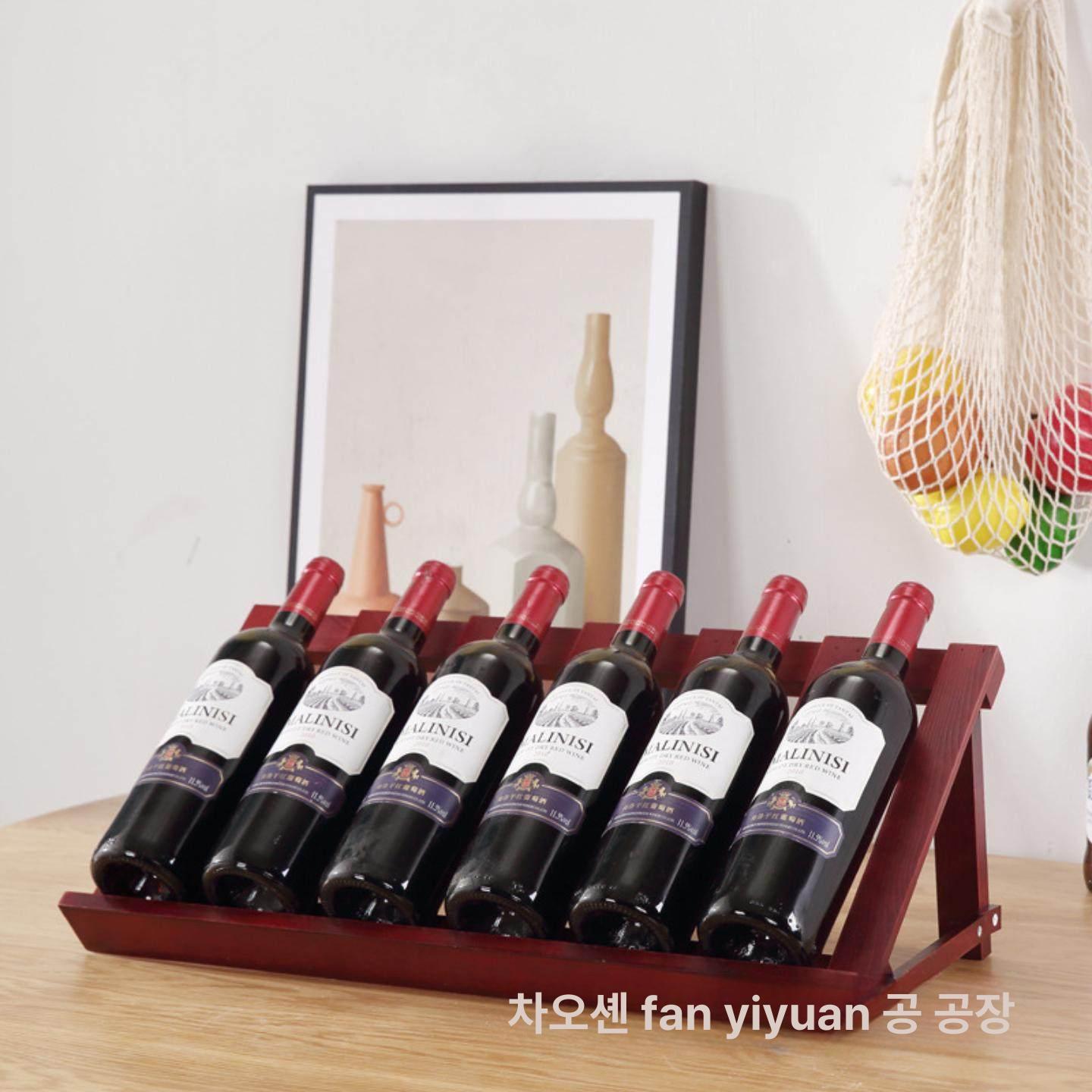 와인렉 거치대 원목 우드 트레이 병 랙 보관 와인 홀더 - 상세 이미지 3