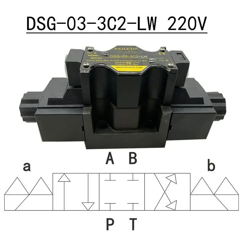 유압 반전 솔레노이드 밸브 DSG-03-3C2-DL-A220V 03-3C6-LW-D24V 3C3 3C4 2B2