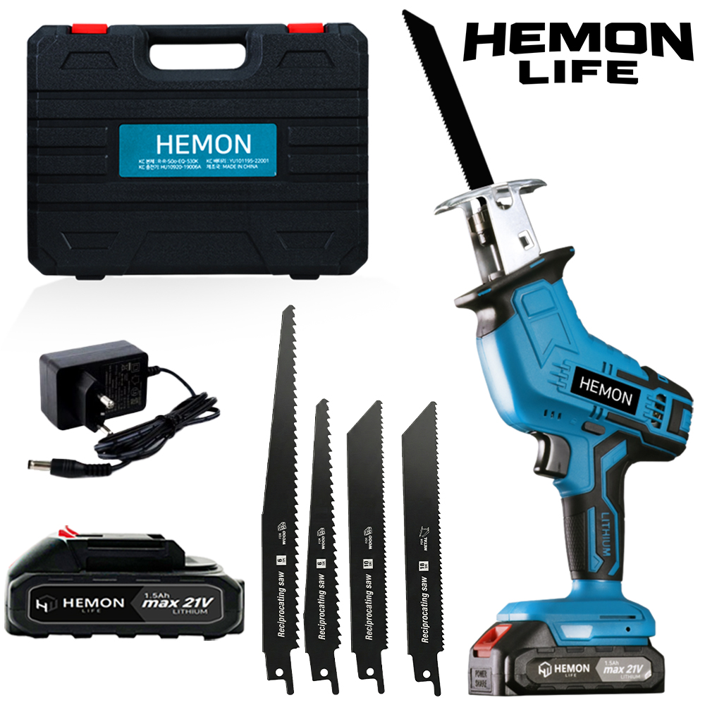 헤몬 21V 무선 컷쏘 컷소 전동 컷쇼 풀세트 제품 이미지