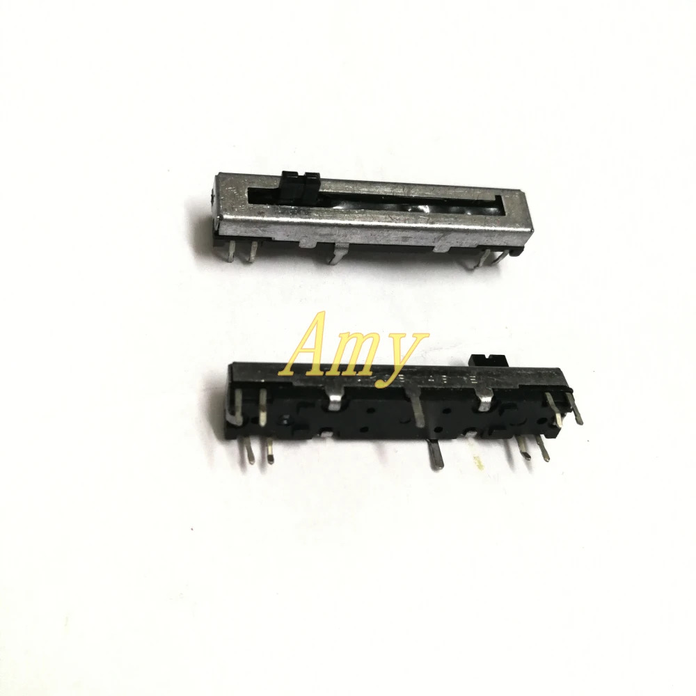 일본 슬라이드 전위차계 싱글 조인트 B10K 축 길이 5mm 사이드 풋 비트 채널 4.5 cm