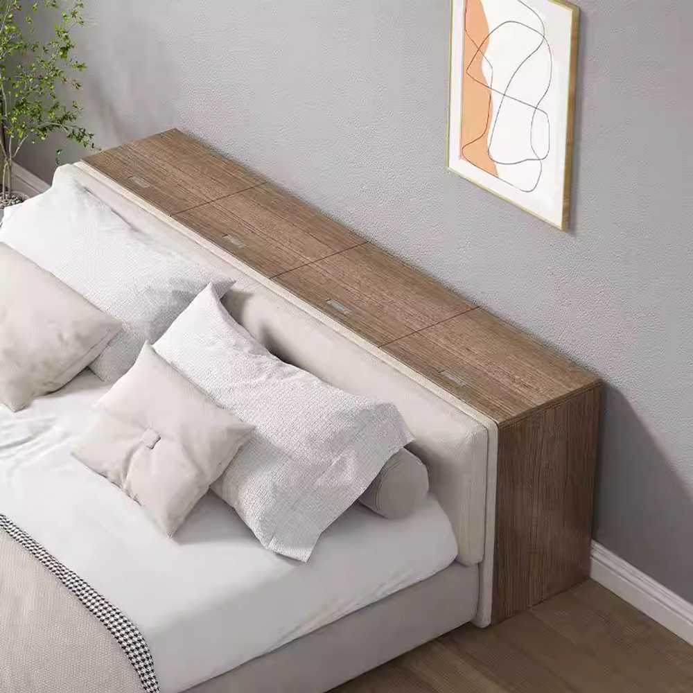 침대 틈새 수납장 침대옆 원목 침대협탁 보관 캐비닛 100x25x40cm - 상세 이미지 5
