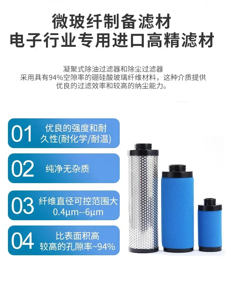 산소발생기 필터 요소 DD90 DDp90 PD90 QD90 DD60 PD60 QD60 교체