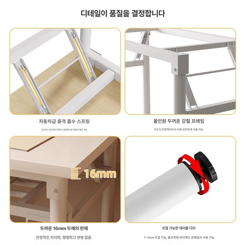 접이식 책상 의자세트 데스크 세트 철제 강당 학생 연수원 사무용 강의실의자 - 상세 이미지 4