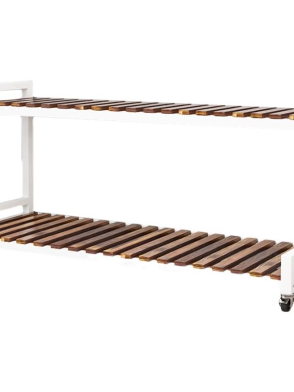 화분 거치대 선반 2단 다이 3 정리대 진열대 화이트 2단 120cm 65cm - 상세 이미지 2
