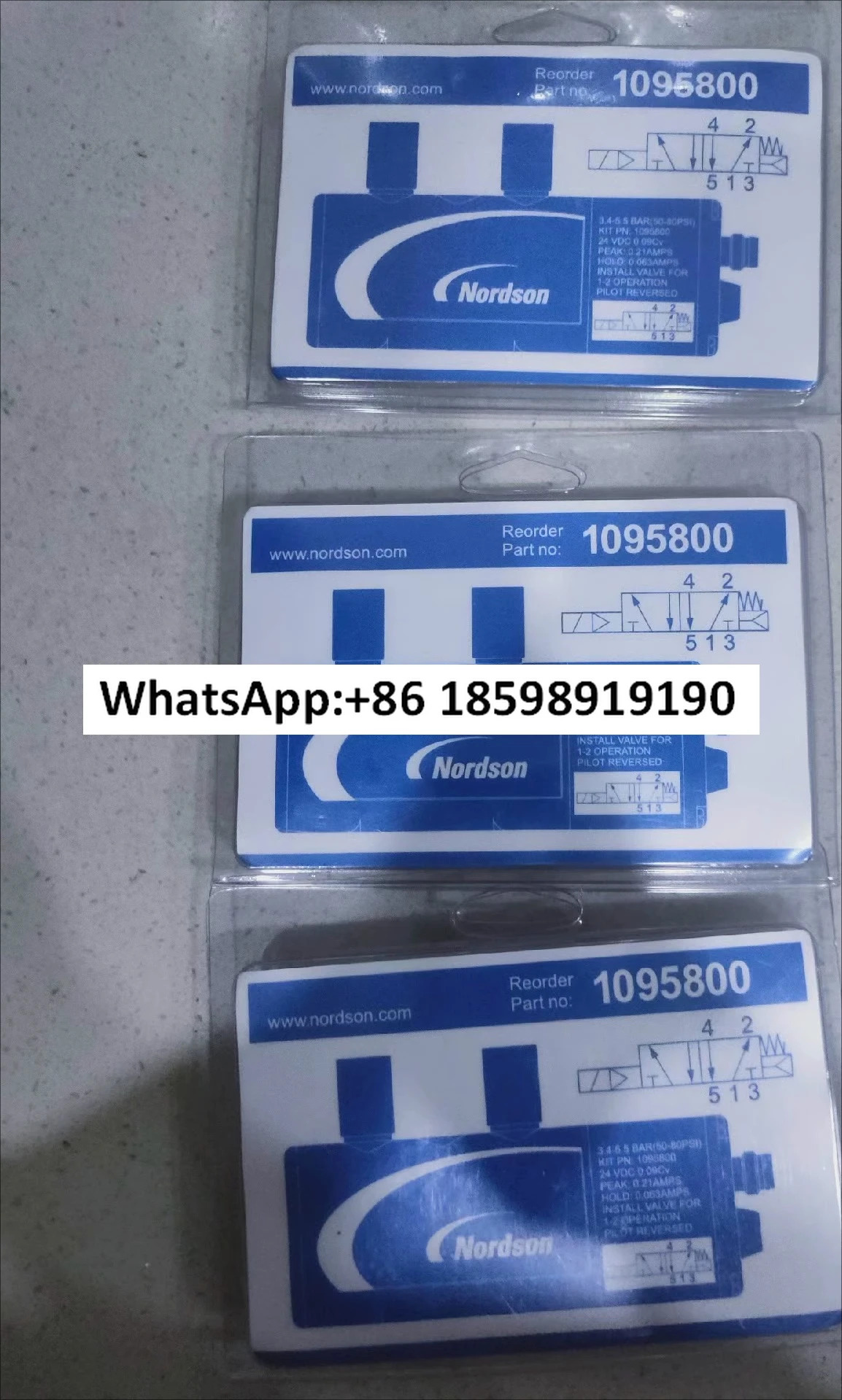 고주파 솔레노이드 밸브 1095800 1056119 1053894