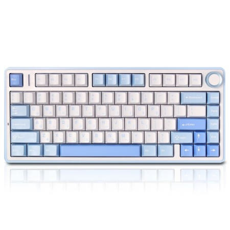 큐센 AULA F75 유무선 기계식 키보드 한글 다크블루 (회목축 V3)