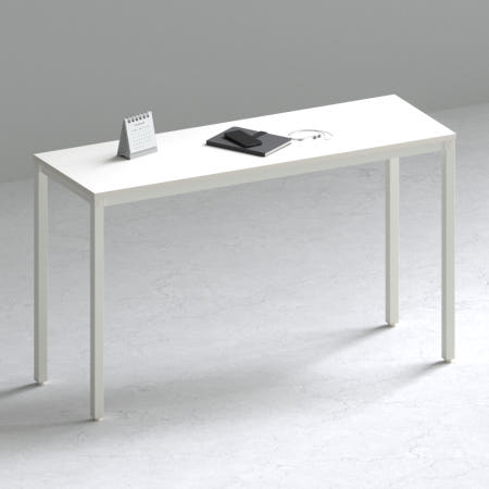 209애비뉴 제로데스크 슬림 1200x400mm, 화이트상판+화이트프레임