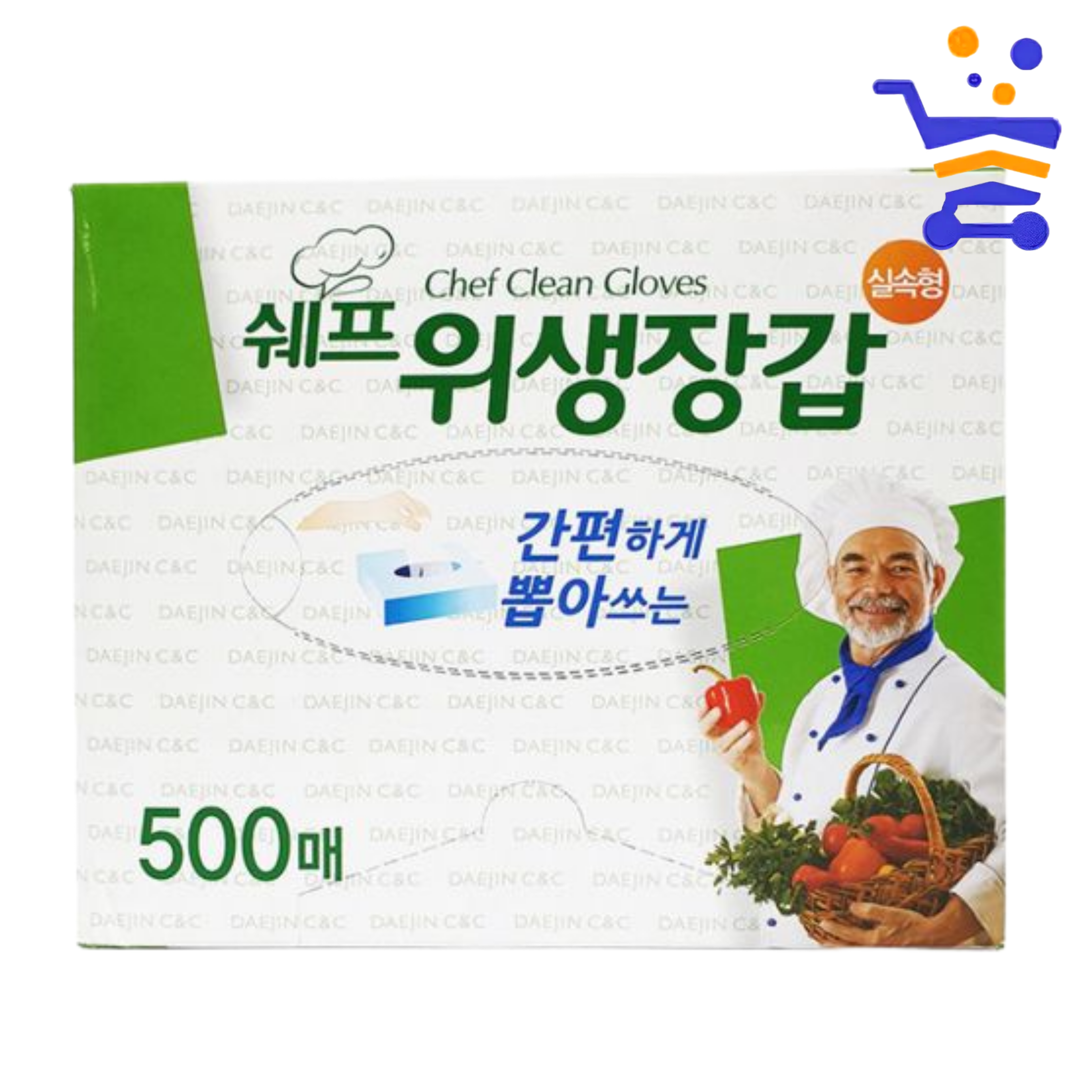 국산 업소용 쉐프 위생장갑 두꺼운 대용량 일회용 비닐장갑 500매 - 메인 이미지