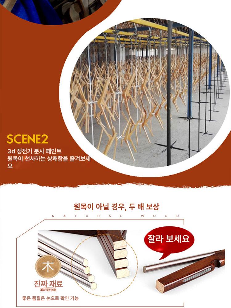 원목 바지걸이 집게형 치마걸이 바지집게 옷가게 바지행거 66 601f 내추럴 우드 플록킹 10개 1개 - 상세 이미지 4