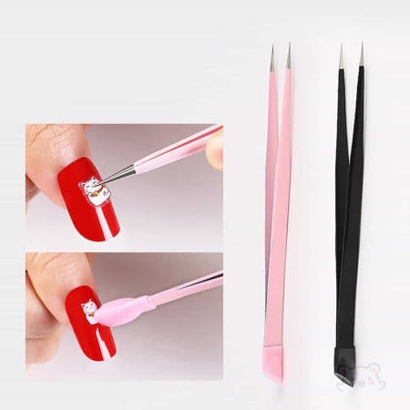 윤우상사OEM EverSky 미용핀셋 셀프내일재료 네일 스톤 스티커 세트