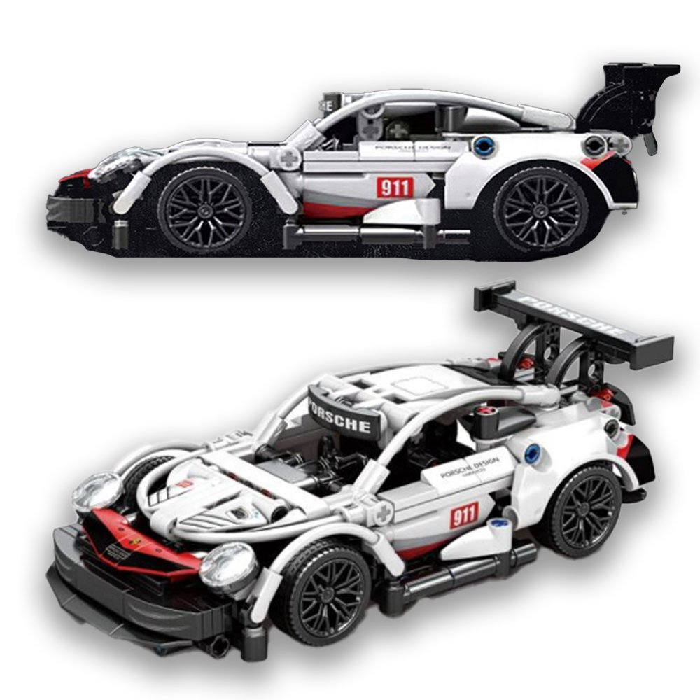 포르쉐 911 RSR 1:20 블록 모형 블럭 자동차 미니카 장난감 조립 스티커 세트 이미지 6