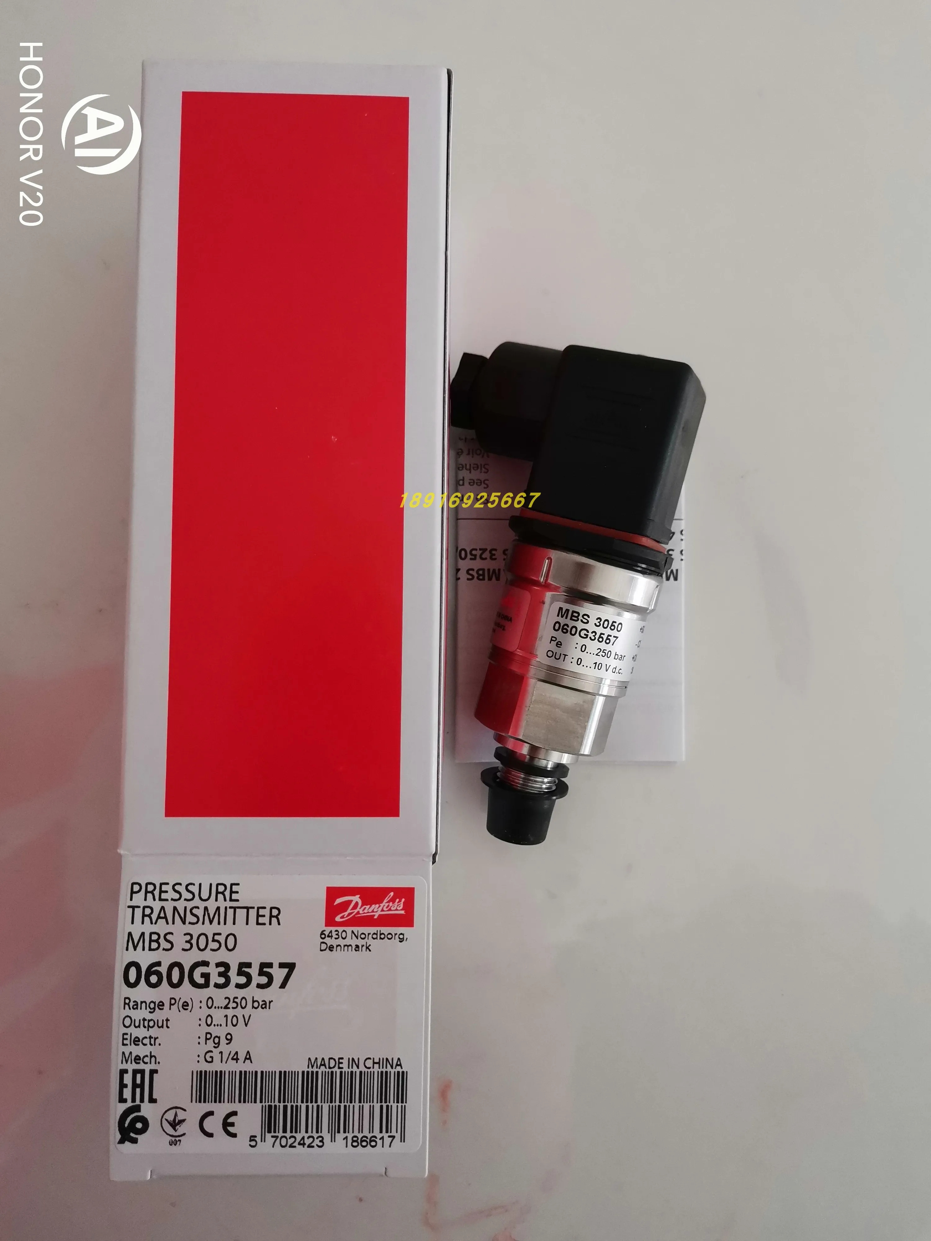 다른포스 압력센서 MBS3050 사출 성형기 060G3557 금속 트랜스미터 0-250bar