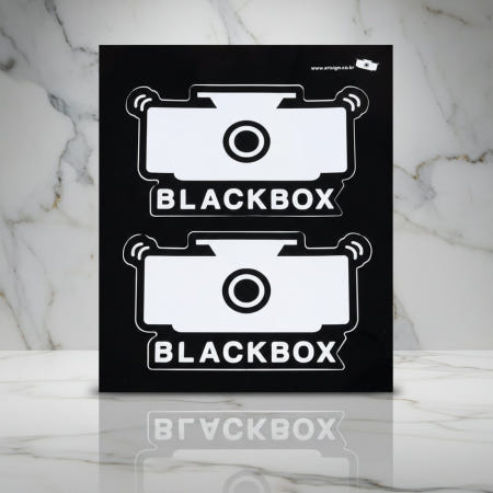 블랙박스 경고 스티커 차량용 녹화중 도난방지 뺑소니방지 주차 촬영중 알림