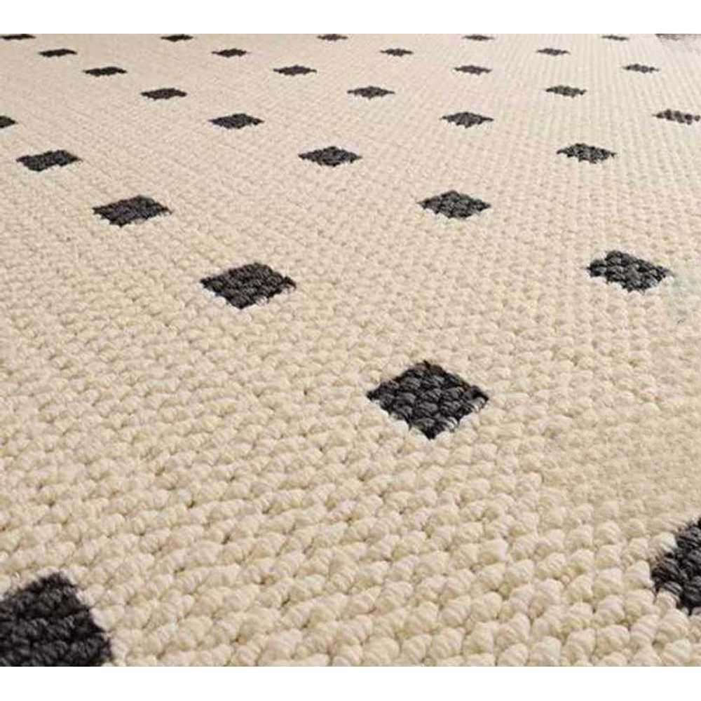 벨기에 러그 거실카페트 패턴 인테리어 고급 단모 울 클래식 블랙스톤 - 방수 140x200cm - 상품 이미지
