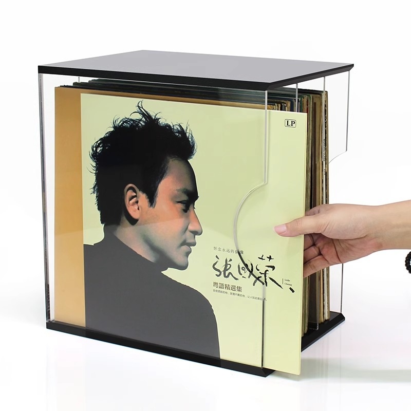 턴테이블 수납장 LP 정리대 투명 아크릴 다단 모던 레코드판 진열 보관 거치대 견고한 - 상세 이미지 3