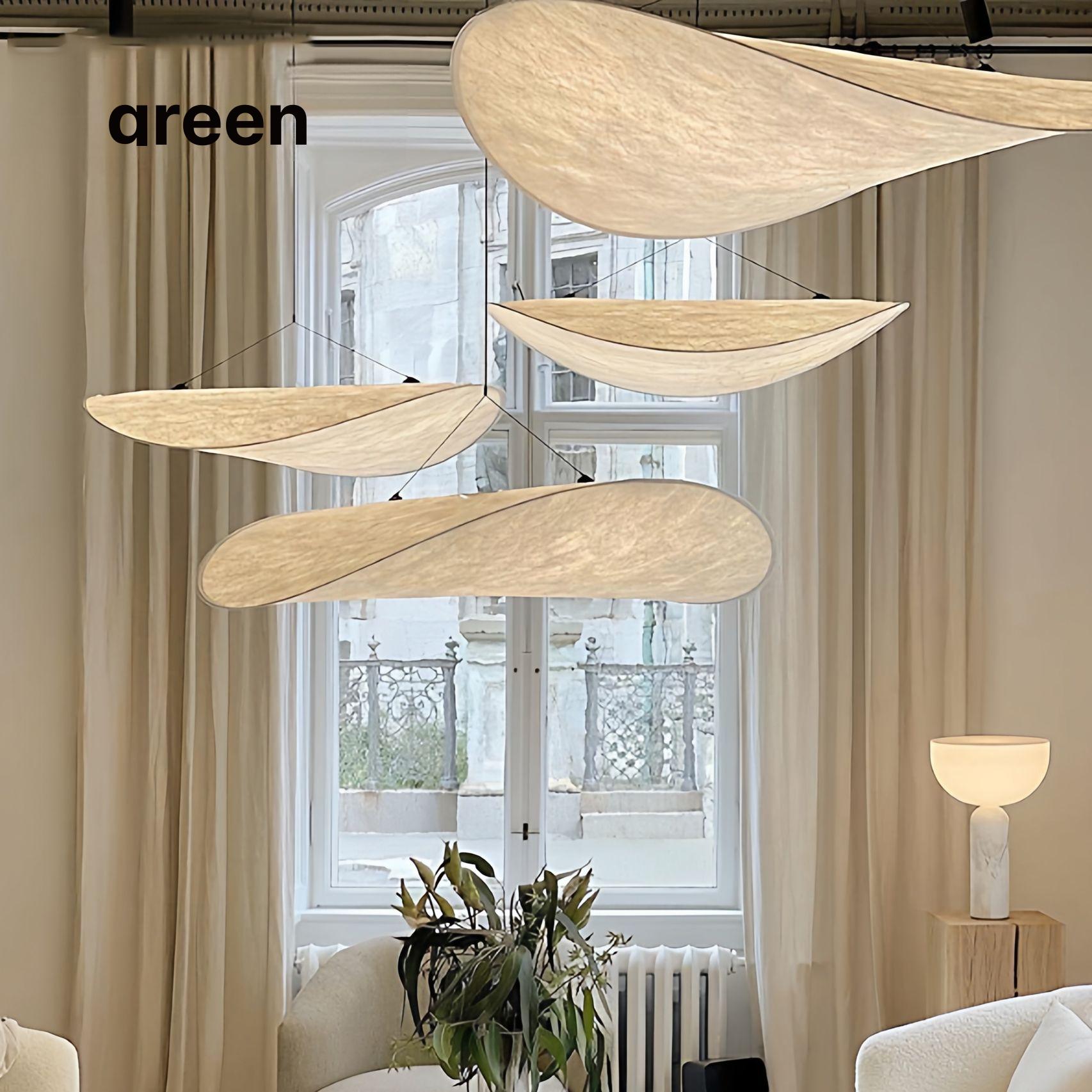 동양 실크 샹들리에 식탁 펜던트 400x120mm 120cm 3색 라이트 60w - 상세 이미지 2