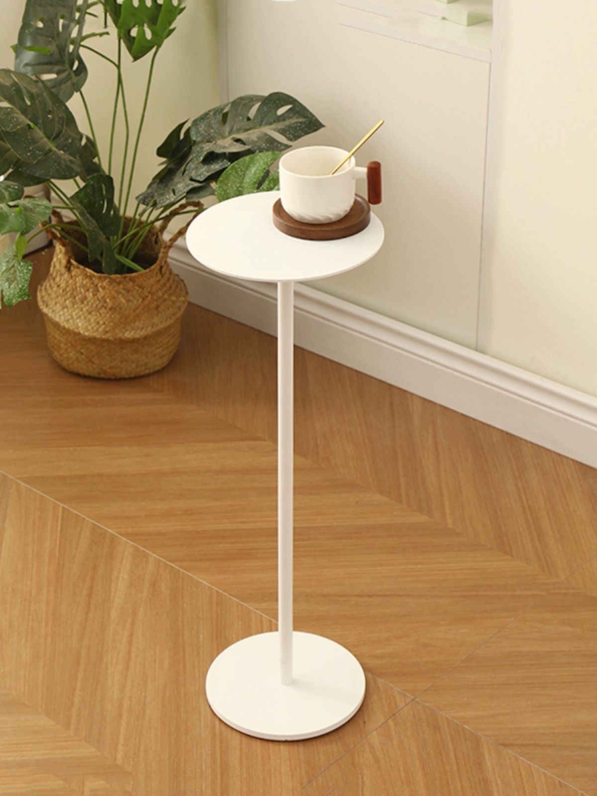 침대 사이드 테이블 간이 보조 협탁 틈새 쇼파용 미니 티테이블 블랙