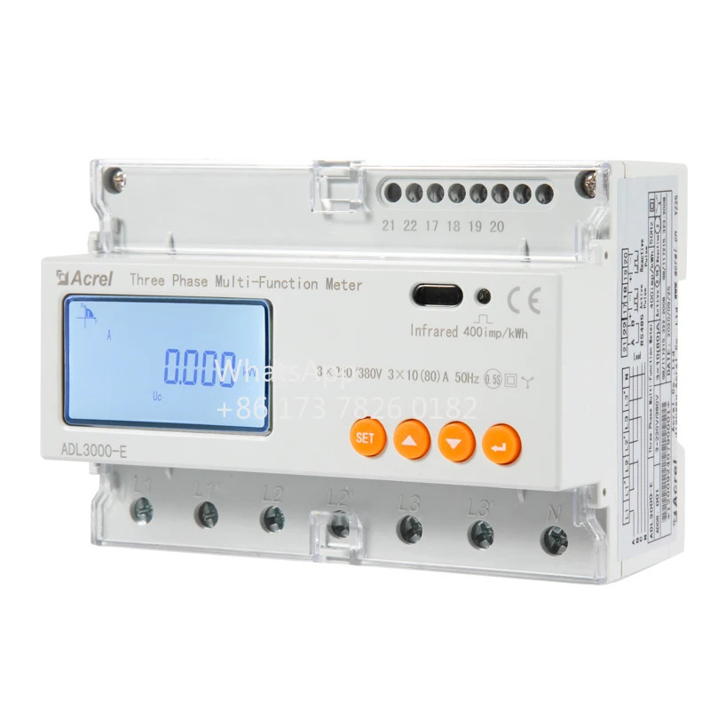 Acrel Din Rail 3상 스마트 에너지 미터 DTSD1352-C 태양광 발전 모니터링 제로 수출 장치